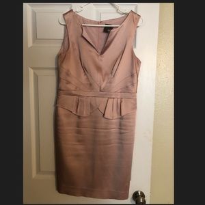 Taylor Rose Champagne Satin Dress